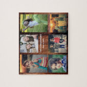 家族コラージュ6枚の写真と家族の名前ジグソープズ ジグソーパズル (縦)