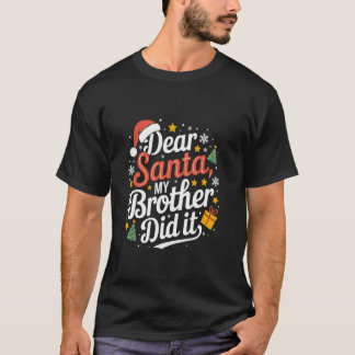 家族サおもしろいンタ私の弟はクリスティマした Tシャツ