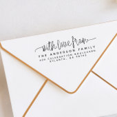 家族シンプルの名前と差出人住所から愛と セルフインキングスタンプ