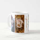 家族シンプルコラージュモダンラブ祖母 コーヒーマグカップ (正面左)