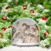 家族シンプルモダン脚本2枚の写真スノースグローブ (クリスマス)