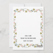 家族シンプル結婚と友人のためののウェルカムカード 招待状 (裏面)