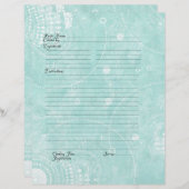 家族ジンジャーブレッドビレッジクリスマスクックブックページ (正面/裏面)