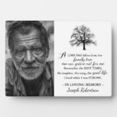 家族スタイリッシュの木 | Photo Keepsakeメモリアル フォトプラーク (正面)
