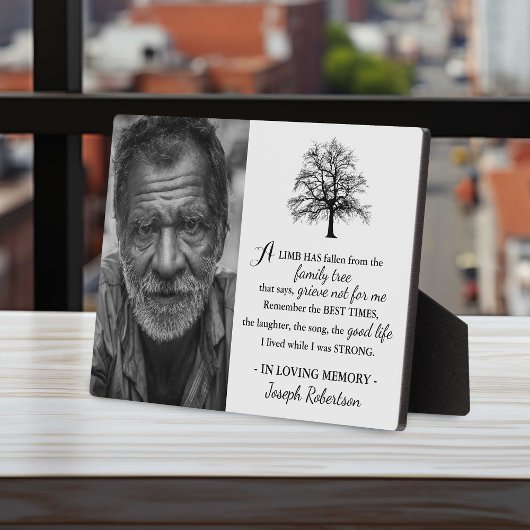 家族スタイリッシュの木 | Photo Keepsakeメモリアル フォトプラーク