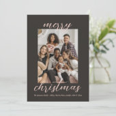 家族スタイリッシュ写真クリスマスニューイヤー シーズンカード (スタンド正面)