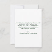 家族スタイリッシュ写真ミニマルなクリスマスカード サンキューカード (裏面)