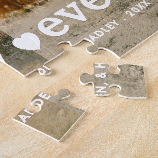 家族スタイリッシュ写真最高の家族Ever Collage ジグソーパズル (側面)