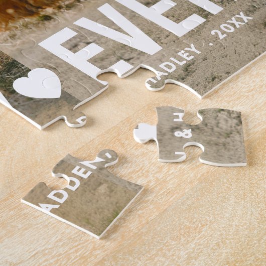 家族スタイリッシュ写真最高の家族Ever Collage ジグソーパズル (側面)