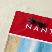 家族スタイリッシュ写真航海の海辺海赤 ビーチタオル (インサイチュ)