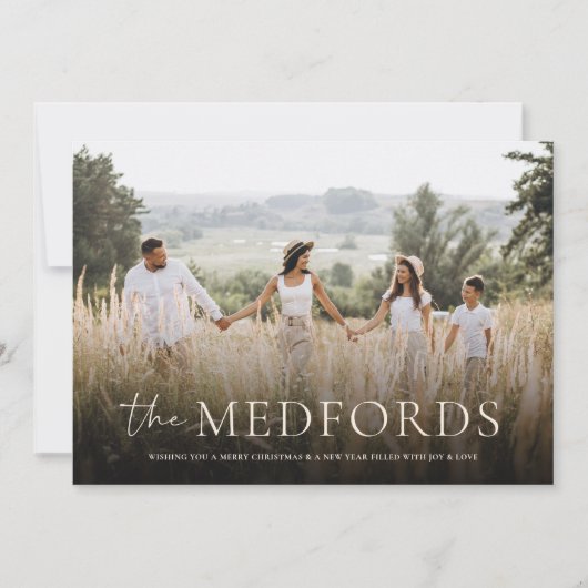 家族スタイリッシュ名のエレガントフローラ シーズンカード (正面)