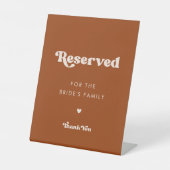 家族スタイリッシュ専用のレトロ焦げオレンジ 台座サイン (正面)