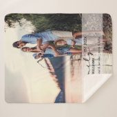 家族スタイリッシュ形見 | フパーソナライズされたルフォト シェルパブランケット (正面(横))