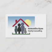 家族セラピーデザイン，心理療法士 名刺 (正面)