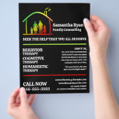 家族セラピーロゴ、心理療法士、セラピー チラシ (手)