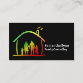 家族セラピーロゴ、心理療法士 名刺 (正面)
