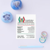 家族セラピー気にデザイン心理療法士セラピー チラシ (シングル)