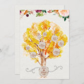 家族ツリー カエデの葉 ジェネアロジー 先祖 カード (正面/裏面)