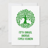 家族ツリー 家族再会 お祝い #2 招待状 (裏面)