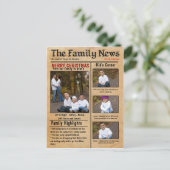 家族ニュースのクリスマスカードまたはニュースレター シーズンポストカード (スタンド正面)