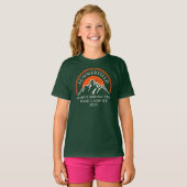 家族ハイキング旅行の山のマッチング Tシャツ (正面フル)