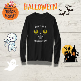 家族ハロウィーン「怖い猫にならないで」 Tシャツ