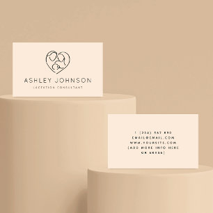 家族ハートロゴ授乳授乳専門家 名刺