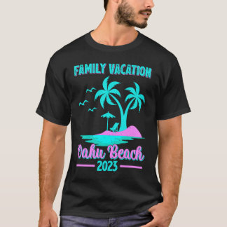 家族バケーション2023ヤシの木ハワイオアフビーチ Tシャツ