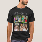 家族バケーション4枚フォトコラージュを作ろう Tシャツ (正面)