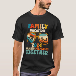 家族バケーション 2024 夏 ビーチ マッチング メモリーズ Tシャツ
