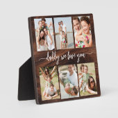 家族パパ – 父の日ウッドフォトコラージュ フォトプラーク (正面)