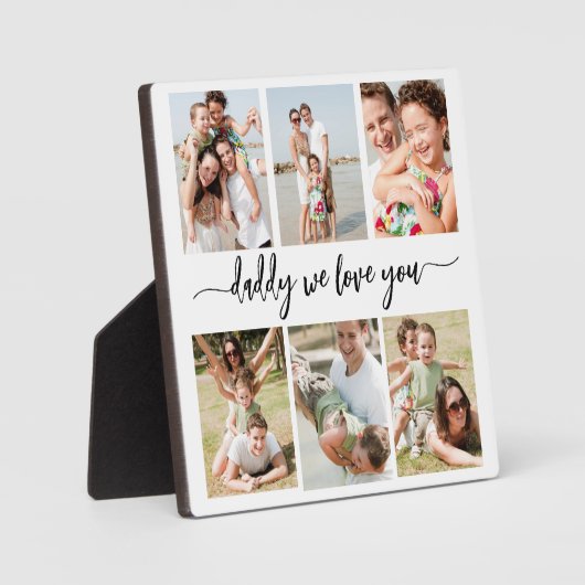 家族パパ – 父の日フォトコラージュ フォトプラーク (正面)