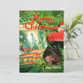 家族パーソナライズされたからのクリスマスカード シーズンカード (スタンド正面)