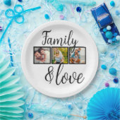 家族パーソナライズされたとラブフォトコラージュ ペーパープレート (パーティー)