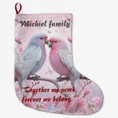 家族パーソナライズされたと会社のクリスマスストッキング ラージクリスマスストッキング (正面)