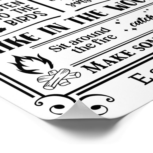 家族パーソナライズされたのキャビン規則 ポスター (角)