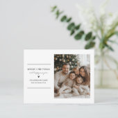 家族パーソナライズされたのクリスマスと新年の願い ポストカード (スタンド正面)