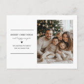 家族パーソナライズされたのクリスマスと新年の願い ポストカード (正面)