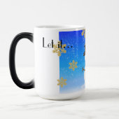 家族パーソナライズされたのクリスマスのマグカップと雪だるま モーフィングマグカップ (左)