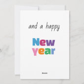 家族パーソナライズされたのクリスマスカラフルモダン シーズンカード (裏面)