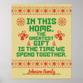 家族パーソナライズされたのクリスマス素晴らしの贈り物 ポスター (正面)