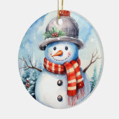 家族パーソナライズされたのクリスマス装飾、両面 セラミックオーナメント (左)