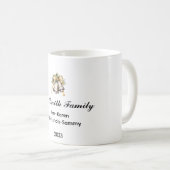 家族パーソナライズされたのクリスマス記念品 コーヒーマグカップ (正面右)