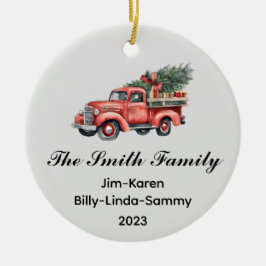 家族パーソナライズされたのクリスマス記念品 セラミックオーナメント