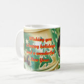 家族パーソナライズされたのクリスマス・マグカップ コーヒーマグカップ (正面左)