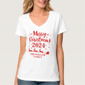 家族パーソナライズされたのクリスマスTシャツ Tシャツ (正面)