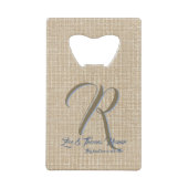 家族パーソナライズされたのクレジットカード開封器 クレジットカード栓抜き (裏面)