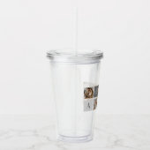 家族パーソナライズされたのコラージュの贈り物 アクリルタンブラー (右)