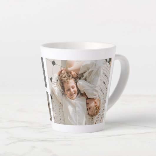 家族パーソナライズされたのコラージュの贈り物 カフェラテマグ (右アングル)