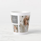 家族パーソナライズされたのコラージュの贈り物 カフェラテマグ (正面)
